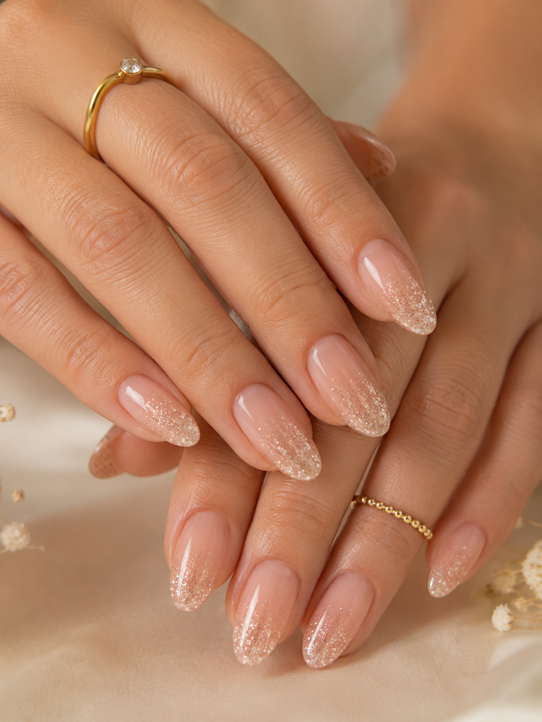 Glitter Fade Gel Nails